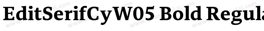 EditSerifCyW05 Bold Regular字体转换